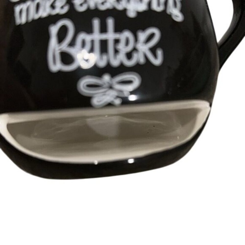 Cookies Make Everything Better Black Ceramic Mug - Picture 2 of 6